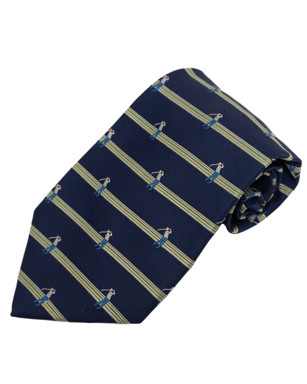 Jhane Barnes 100% Silk Blue Brown Striped Necktie